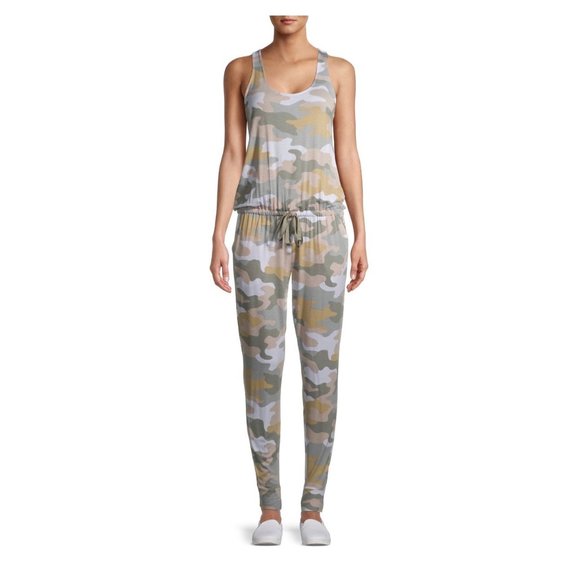 Secret Treasures Scoop Neck Sleeveless Relaxed Fit Jumpsuit Ladies SZ Small - Picture 2 of 4